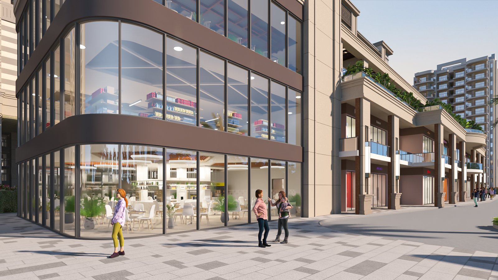 Commercial Plaza & Outdoor Dining Terrace